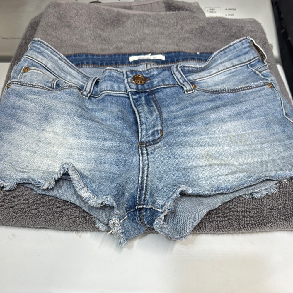 STS Blue Light Blue Jean Shorts Distressed Hem